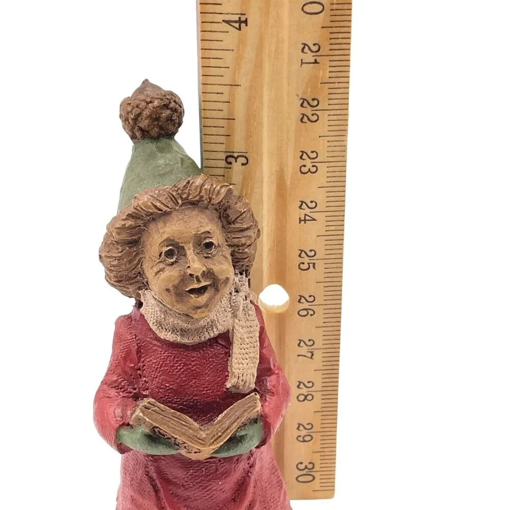 Set Of 2 Tom Clark 1987 Christmas‎ Caroling Gnomes Red Green # 62 & 72 Figurines